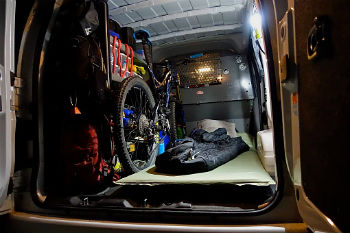 mountain bike camper van