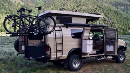 mountain bike camper van