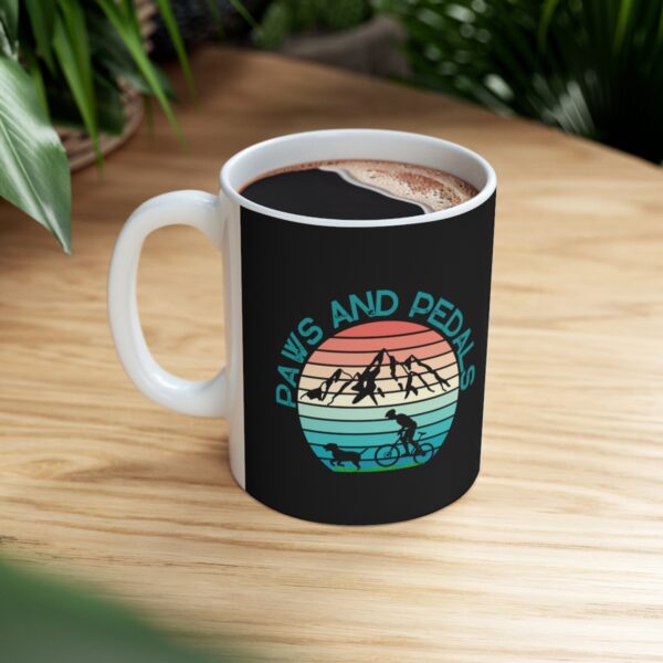 Paws and Pedals Mountain Bike Mug