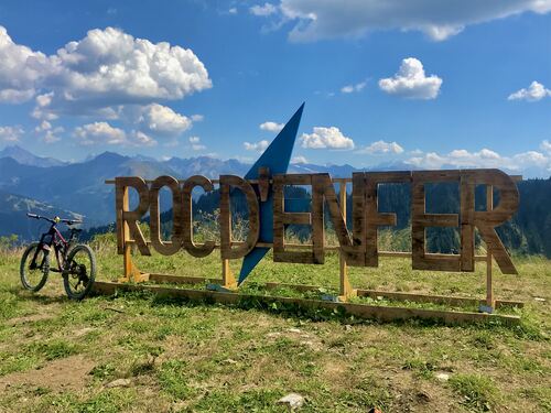 Health benefits of mountain biking 1 - bike at Roc D'enfer